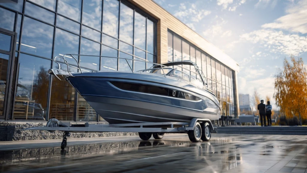 Luxusyacht ohne Trailer im Wasser. Für Pfandleihhaus zur diskreten Bewertung und Beleihung